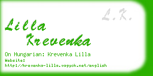 lilla krevenka business card